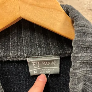 PJ Mark Vintage 90s Blue Chenille Knit Mock Neck Oversized Sweater Y2K Relaxed thumbnail 3