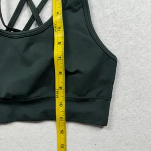 Alphalete Sports Bra Women’s XS Green Strappy Back Seamless Workout Bra thumbnail 8