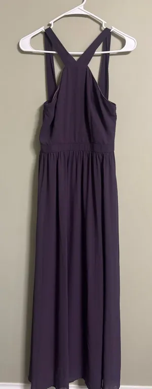 Lulus Size Small Ball Gown Bridesmaid Dress Prom Formal Maxi Dusty Purple Long thumbnail 1