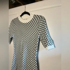 Abercrombie & Fitch Checkered Knit Sweater Mini Dress thumbnail 3
