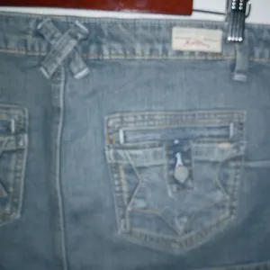 Miss Bisou S Y2K Stitched Star Flap Rivet Pockets Jeans Mini Skirt thumbnail 3