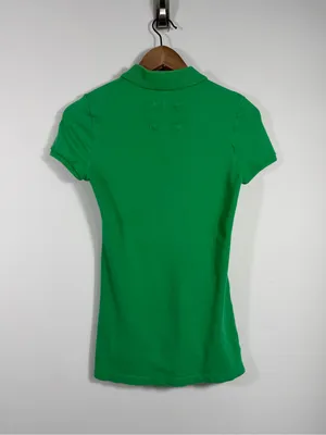 American Eagle Y2K Green Stretch Women’s Polo S thumbnail 2