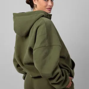 NWT COMFRT Cloud Zip Hoodie in olive green Size M thumbnail 4