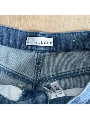 Loft EUC Women's Medium Wash The Palazzo Jeans Size 26/2 thumbnail 5