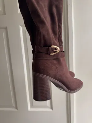 DV by Dolce Vita Brown Suede Boots Heels thumbnail 2