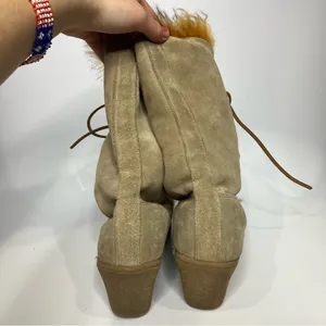 Maxine of Canada suede lace up wedge boots size 9‎ thumbnail 3