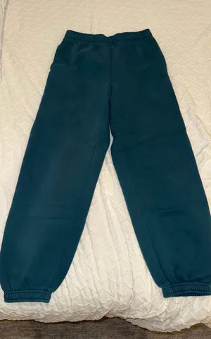 Aritzia Teal Mega Cozy Fleece Sweatpants thumbnail 1