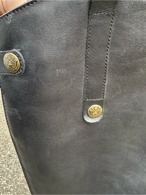 Sam Edelman Penny Riding Boot Black Leather Round Toe Zipper Equestrian thumbnail 6
