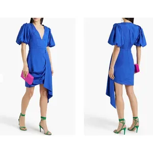 ONE33 SOCIAL Gathered crepe de chine mini dress Size 4‎ thumbnail 2