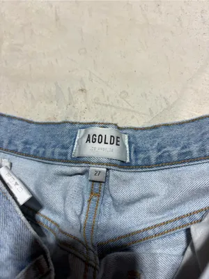 Agolde 90sLight Wash Straight Leg Jeans NEEDS REPAIR 27 thumbnail 7