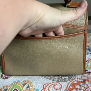 Dooney & Bourke Vintage Small AWL Satchel Taupe Brown thumbnail 6