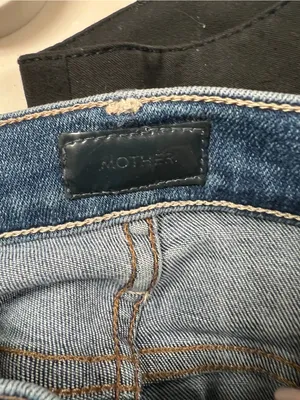 MOTHER Straight Leg Jeans in Washed Blue thumbnail 4