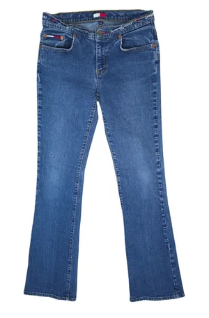 Tommy Jeans Hilfiger Women Size 7/31 Embroidered Waistband Bootcut Y2K Vintage thumbnail 1