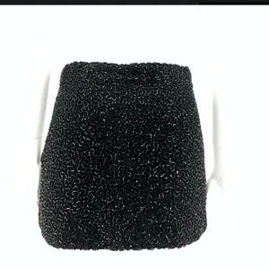 Karina Grimaldi Black Silk Sequin Skirt Sz S $218 thumbnail 3