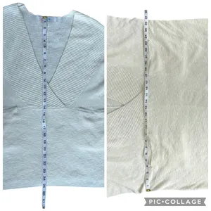 Free People Beach Jaclyn Sweater Top Oversized Casual Deep Neckline Cream Medium thumbnail 8