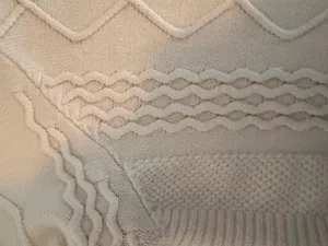Cyrus Cream Mixed Cable‎ Knit Mock Neck Sweater Size XS thumbnail 6