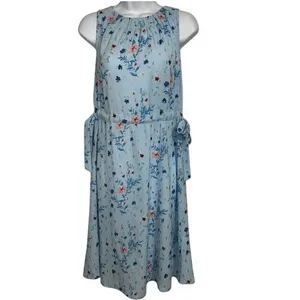 JUICY‎ COUTURE Golden Rain Floral Cinched Halter Dress NWT $58 Size XS thumbnail 2