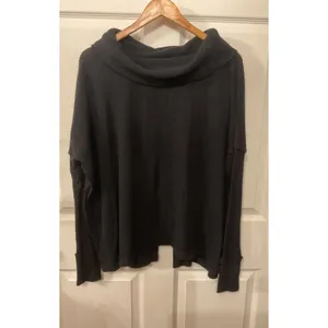 Free People We The Free Juicy Cowl Neck Top Black XS Long Sleeve Draped thumbnail 5