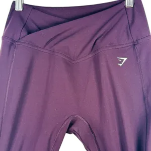 Gymshark Crossover Leggings High Waisted Athletic Purple Plum‎ Small 25" thumbnail 7