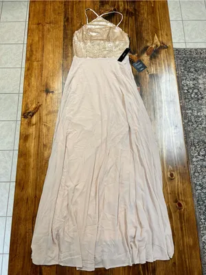 Lulus The Best Part Matte Gold Sequin Maxi Dress Size Medium thumbnail 7