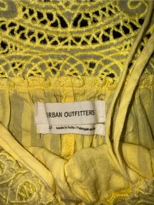 Urban Outfitters Yellow Lace-Detail Spaghetti Strap Cami with pockets thumbnail 8