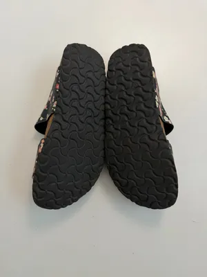 Papilllo Birkenstock Sandals Slides Floral Comfort Travel Resort Black Pink thumbnail 8