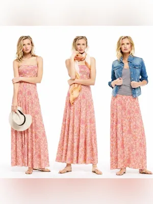 Victoria’s Secret Pink Floral Convertible Maxi Dress or Skirt Size XL thumbnail 2