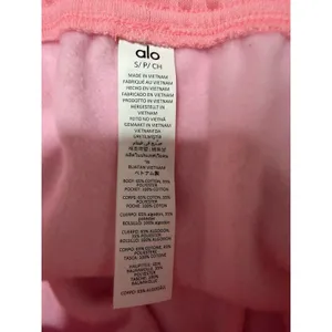 Alo‎ Yoga Neon Bubblegum Accolade Cotton Drawstring Shorts Women's Size Small thumbnail 7