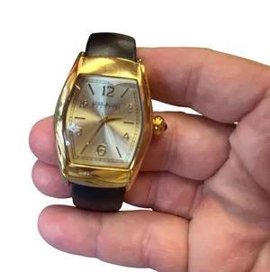 Joan Rivers V377 wms Japan movement black gold steel watch untested SKU 10-789 thumbnail 1