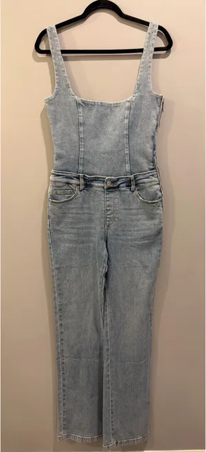 Retrofête Dawson Denim Low Back Jumpsuit Tangier Denim Blue thumbnail 6