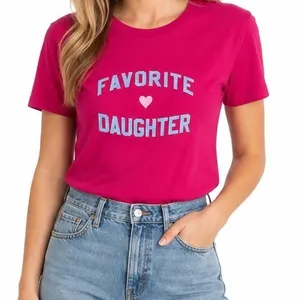 Favorite Daughter Womens Pink Graphic Tee Short Sleeve Crew Neck T-Shirt Medium thumbnail 1