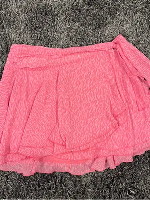 🌸Aerie Pink Chiffon Wrap Mini Skirt Size Xl🌸 thumbnail 2