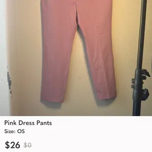 Zara Soft Pink Cropped Women's Pants thumbnail 3