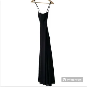 Lulu's Black "Dreamy Romance" Maxi Dress NWT Open back Gown with slit thumbnail 3