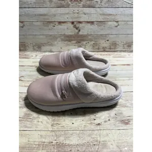 Nike Burrow Slippers Women's Size 8 Pink White Shoes Plush Comfy Slip-on thumbnail 3
