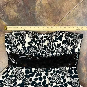White House Black Market Silk Floral Sequined Sleeveless Mini Dress 12 thumbnail 8
