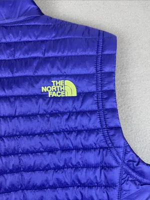 The North Face Women's Quilted Vest in purple with Lime Accents Size: small thumbnail 7
