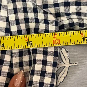 Hollister Womens Navy Gingham Check 2 Button Cuffed Blazer Jacket NWT Small thumbnail 5