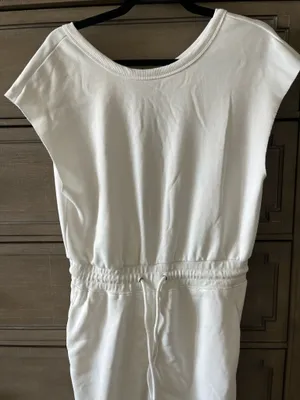 White Drawstring Jumpsuit thumbnail 6