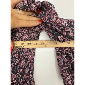 Faherty Isabella Tiered Midi Maxi Dress XL Dark Paisley Floral Long Sleeve Boho thumbnail 8