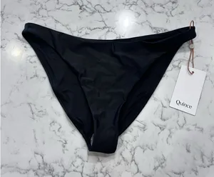 NWT Quince Black Low Rise Bikini Bottoms Size Small thumbnail 1