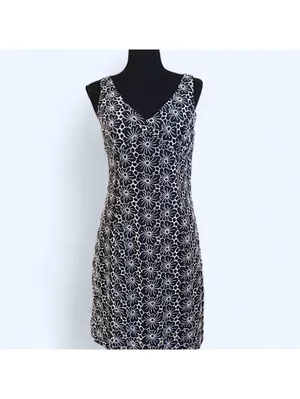 Bergamo black floral mini dress coquette fairy fitted mini dress Size 6 🖤 thumbnail 2