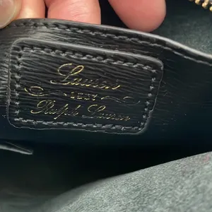 Black Leather Ralph Lauren Crossbody thumbnail 5