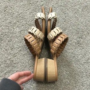 DV‎ Dolce Vita Nalani Braided Block Heel Sandals Tan Cream Ombre Womens 9 thumbnail 7