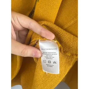 Women’s I.S.M.B.S Medium Yellow Smiley Crop Hoodie thumbnail 5