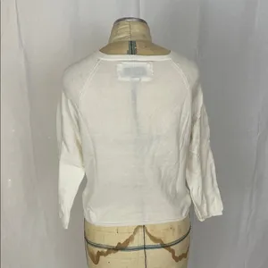 American Eagle Outfitters Cream Button-Up Cardigan Size Medium thumbnail 2