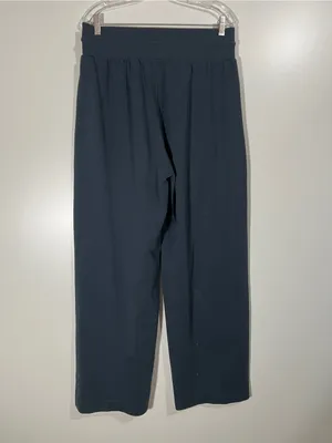 Old Navy Dynamic Fleece Pants Extra High Rise Wide Leg Size L Tall Dark Blue thumbnail 4