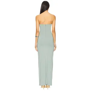 Nakedvice x REVOLVE The Evelyn Dress in Sage Small New Womens Maxi Tube Gown thumbnail 2