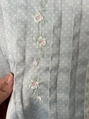 Vtg Aria nightgown light blue with delicate embroidered classic feminine 💙 thumbnail 5