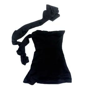Oh‎ Polly Anastasia Corset Draped Halterneck Satin Mini Dress in Black Sz 2 NWT thumbnail 9